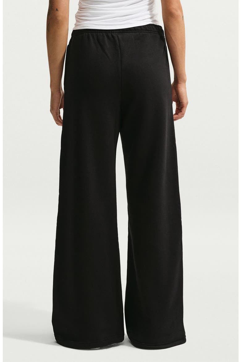 Studio Fleece Wide Leg Sweatpants, Alternate, color, TOTAL BLACK/ SAIL