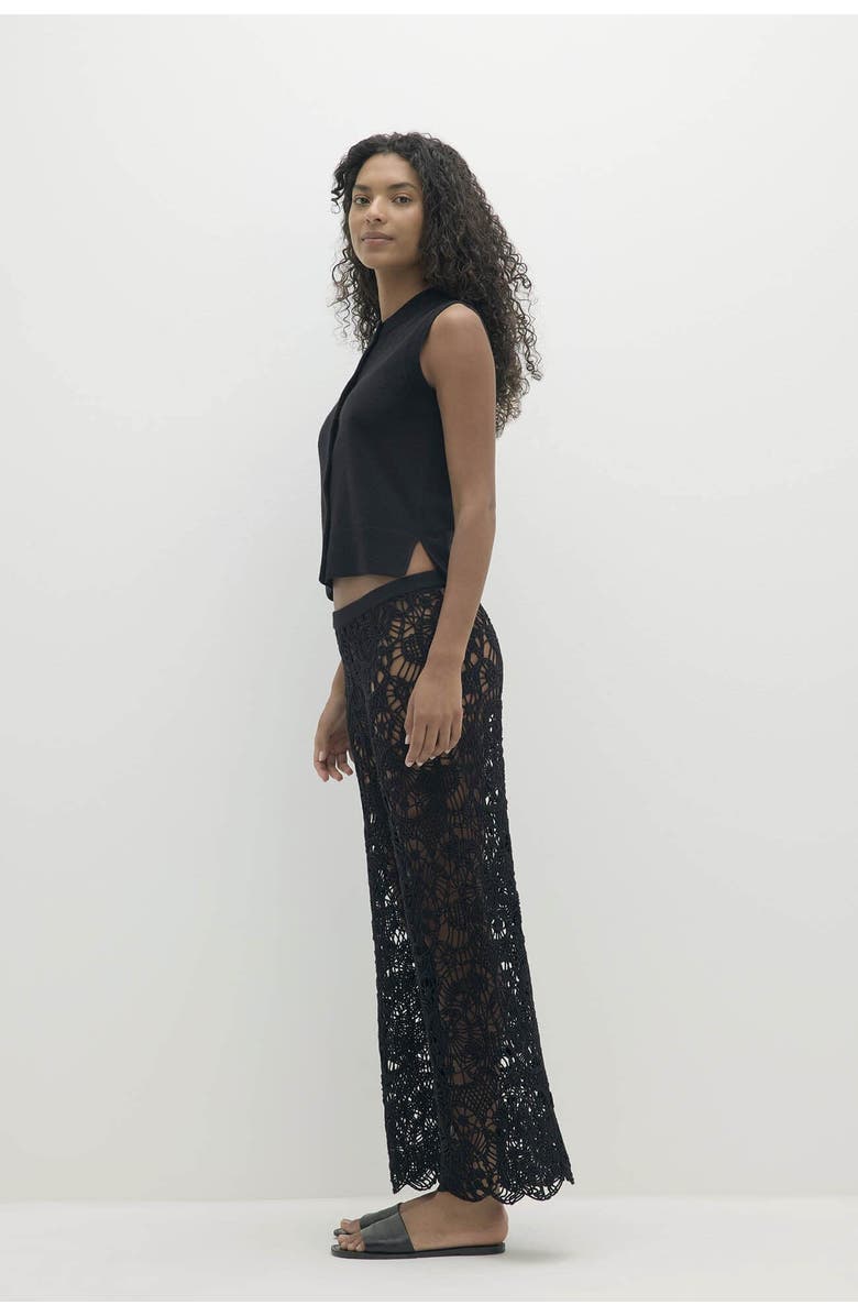 NAKED CASHMERE Emmaline Button-Up Cashmere Sweater Vest, Alternate, color, Black