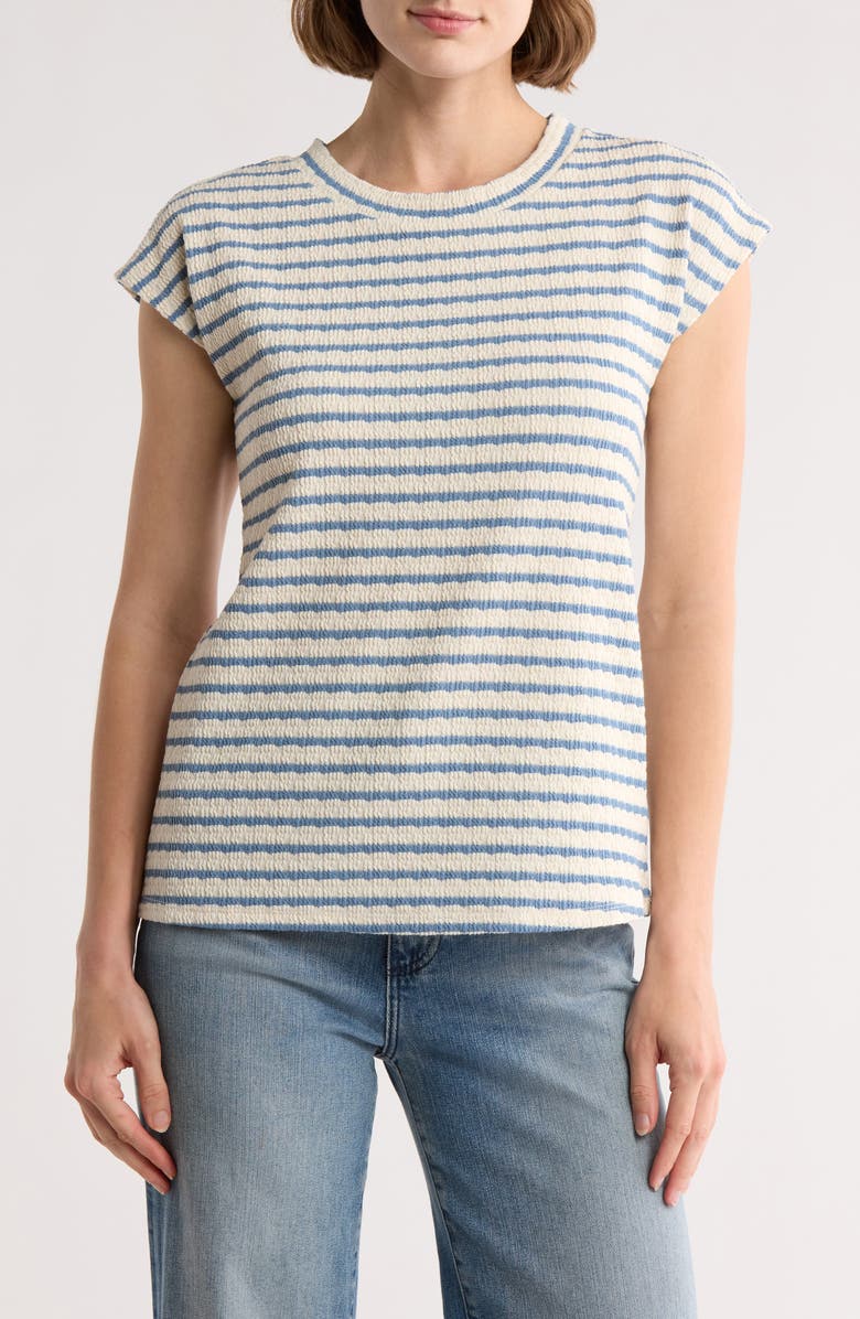Bobeau Stripe Drop Shoulder Top, Main, color,