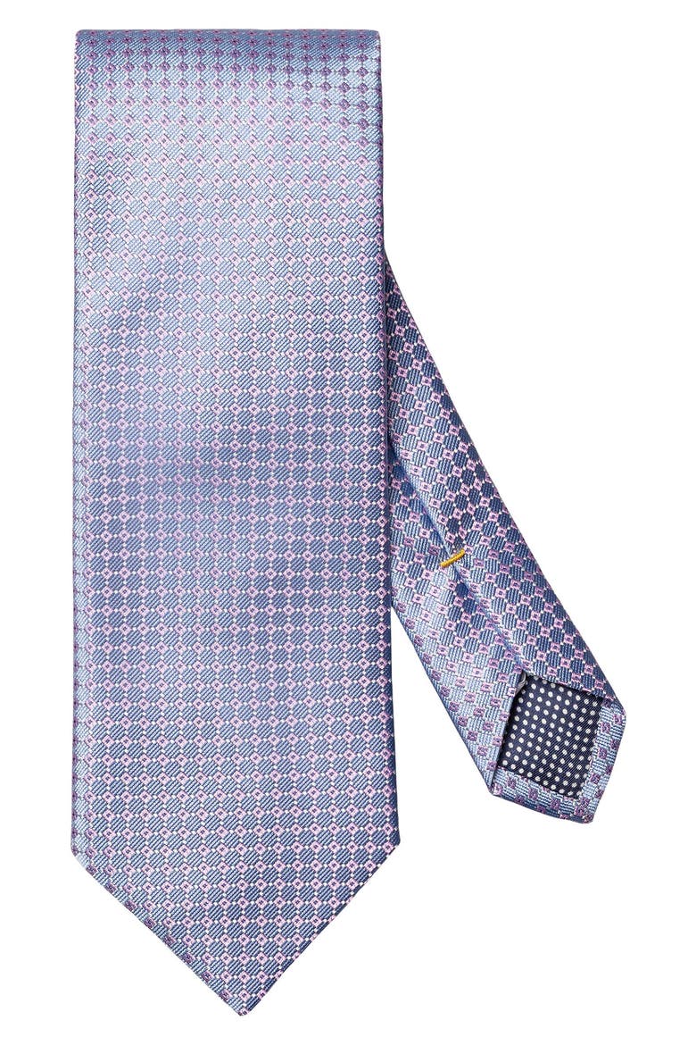 Neat Geometric Silk Tie, Main, color, LIGHT BLUE