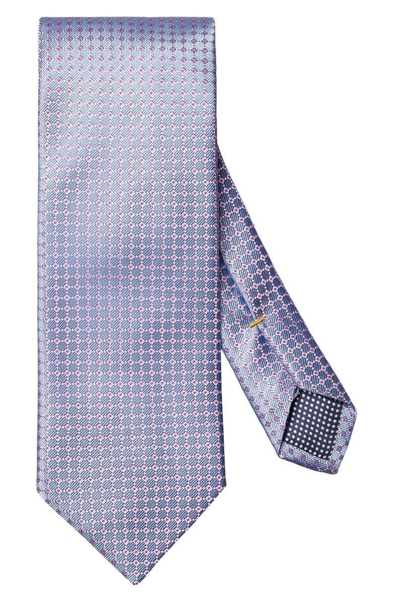 Eton Neat Geometric Silk Tie, Main, color, 