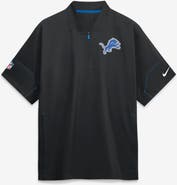 Nike Men's Nike Black Detroit Lions Sideline Short Sleeve Quarter-Zip Coaches Jacket