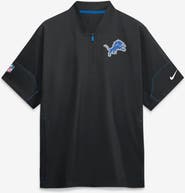 Nike Men's Nike Black Detroit Lions Sideline Short Sleeve Quarter-Zip Coaches Jacket