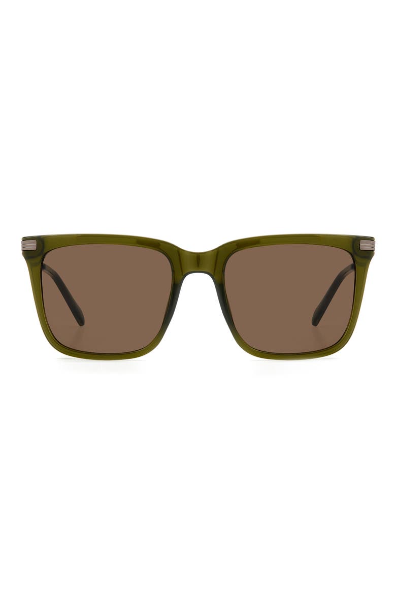 56mm Square Sunglasses, Main, color, CRYSTAL GREEN