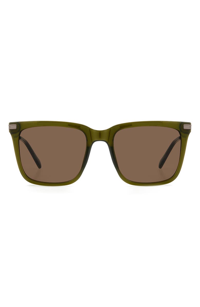 Fossil 56mm Square Sunglasses, Main, color, Crystal Green
