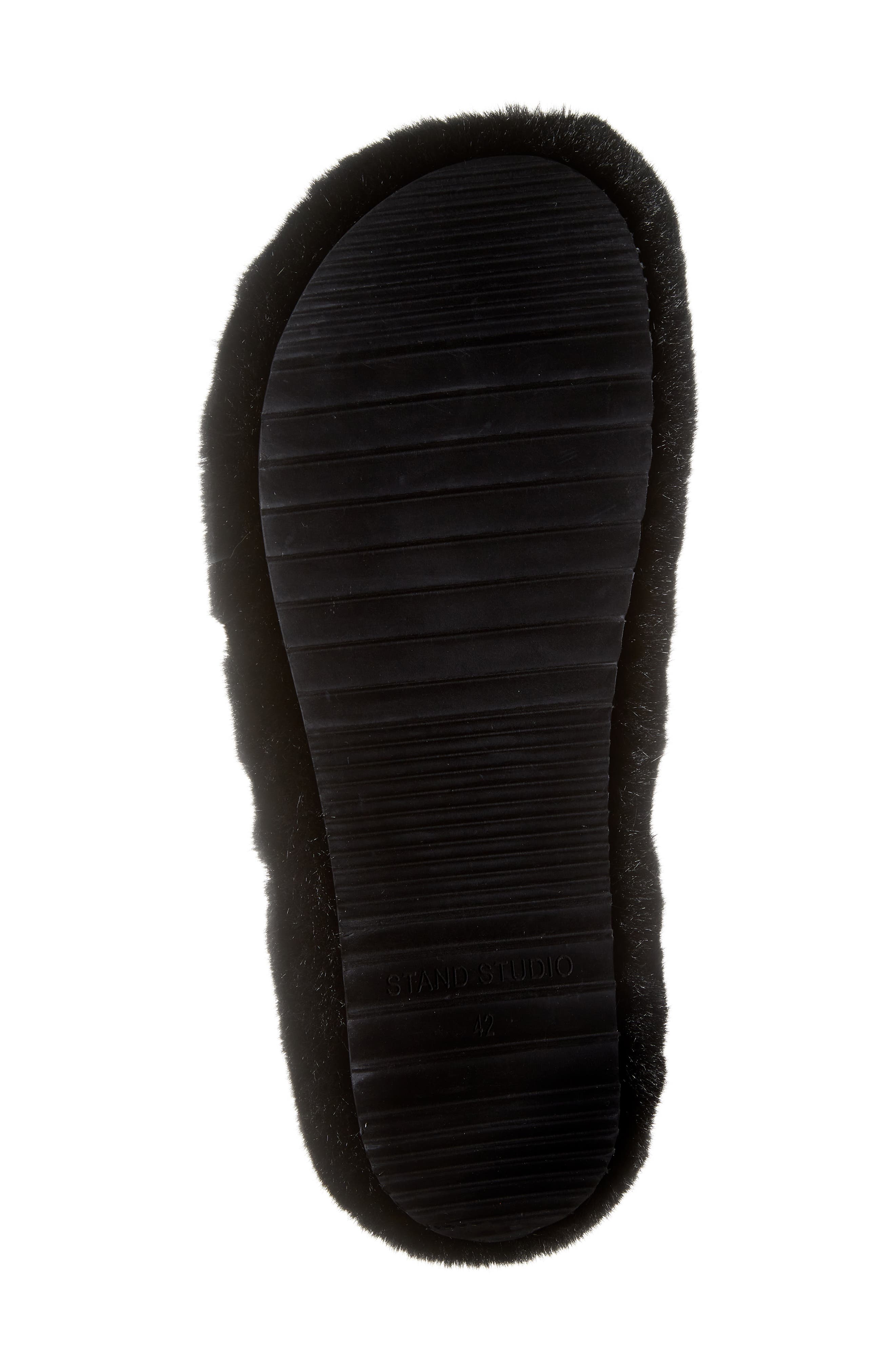 Stand Studio Leya Faux Fur Slide Sandal, Alternate, color, 