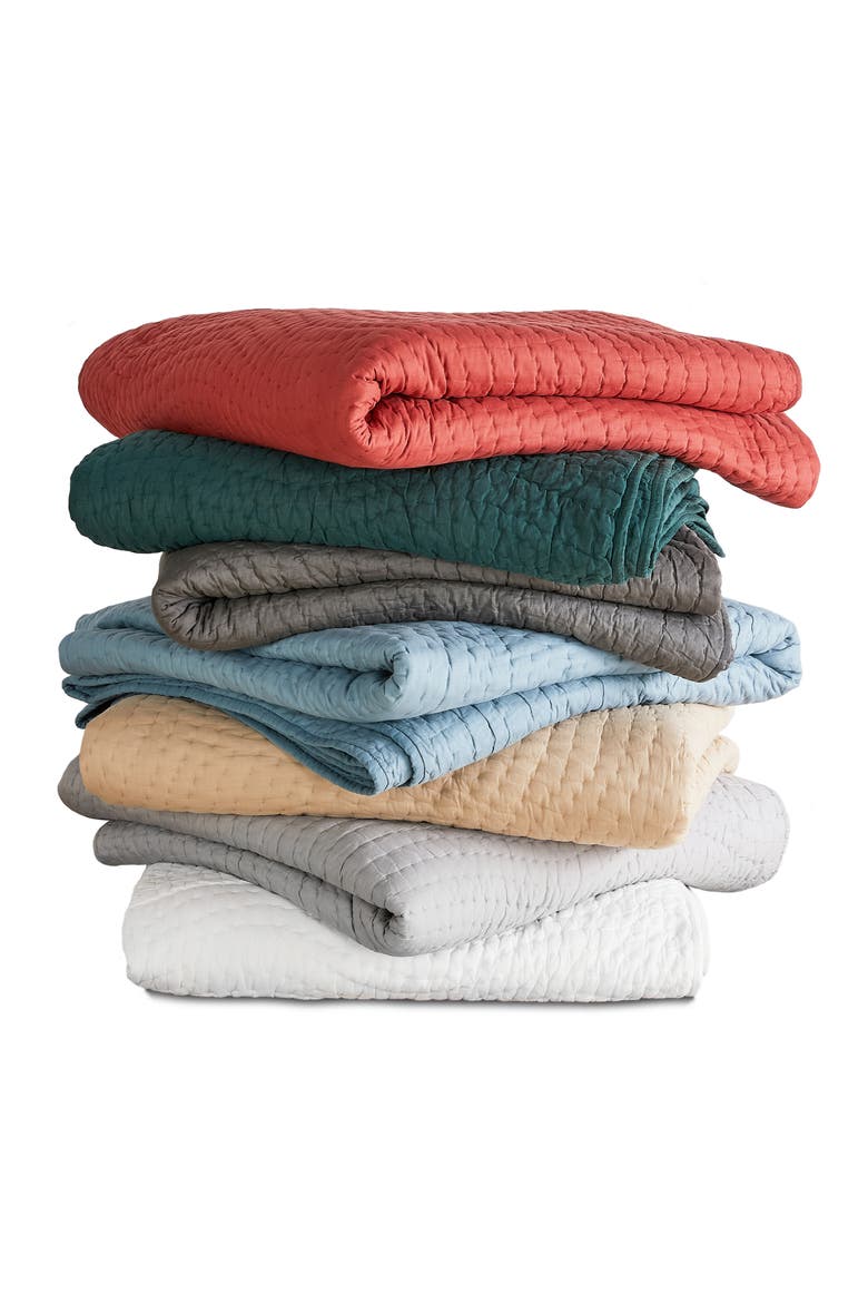 Voile Solid Cotton Quilt & Sham Set, Alternate, color, BURGUNDY