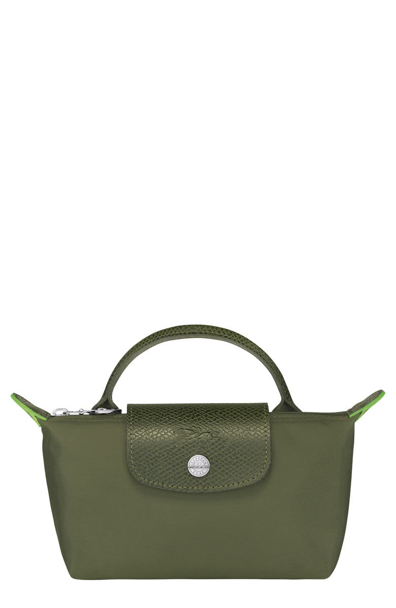 Longchamp Le Pliage Green Recycled Canvas Cosmetics Case, Main, color,