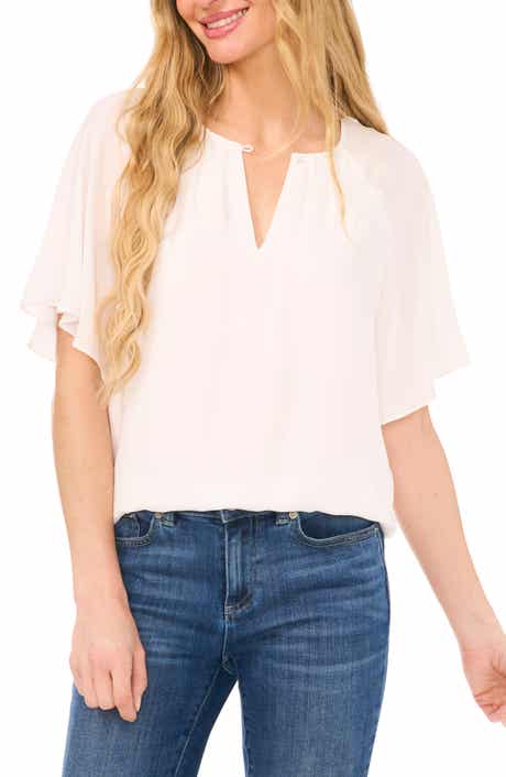 CeCe Ruffle Sleeve Top
