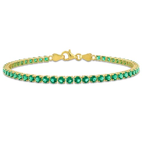 Gemstone Tennis Bracelet Sterling Silver