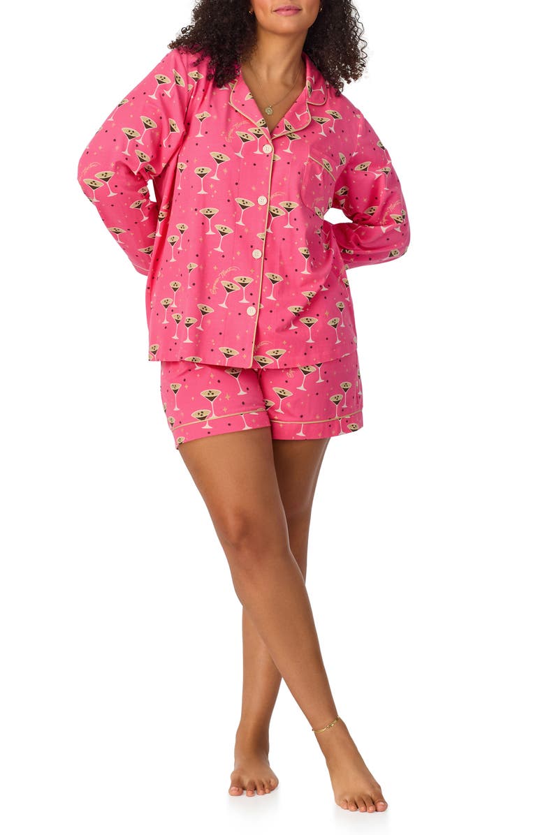 BedHead Pajamas Print Stretch Organic Cotton Jersey Short Pajamas, Main, color, 