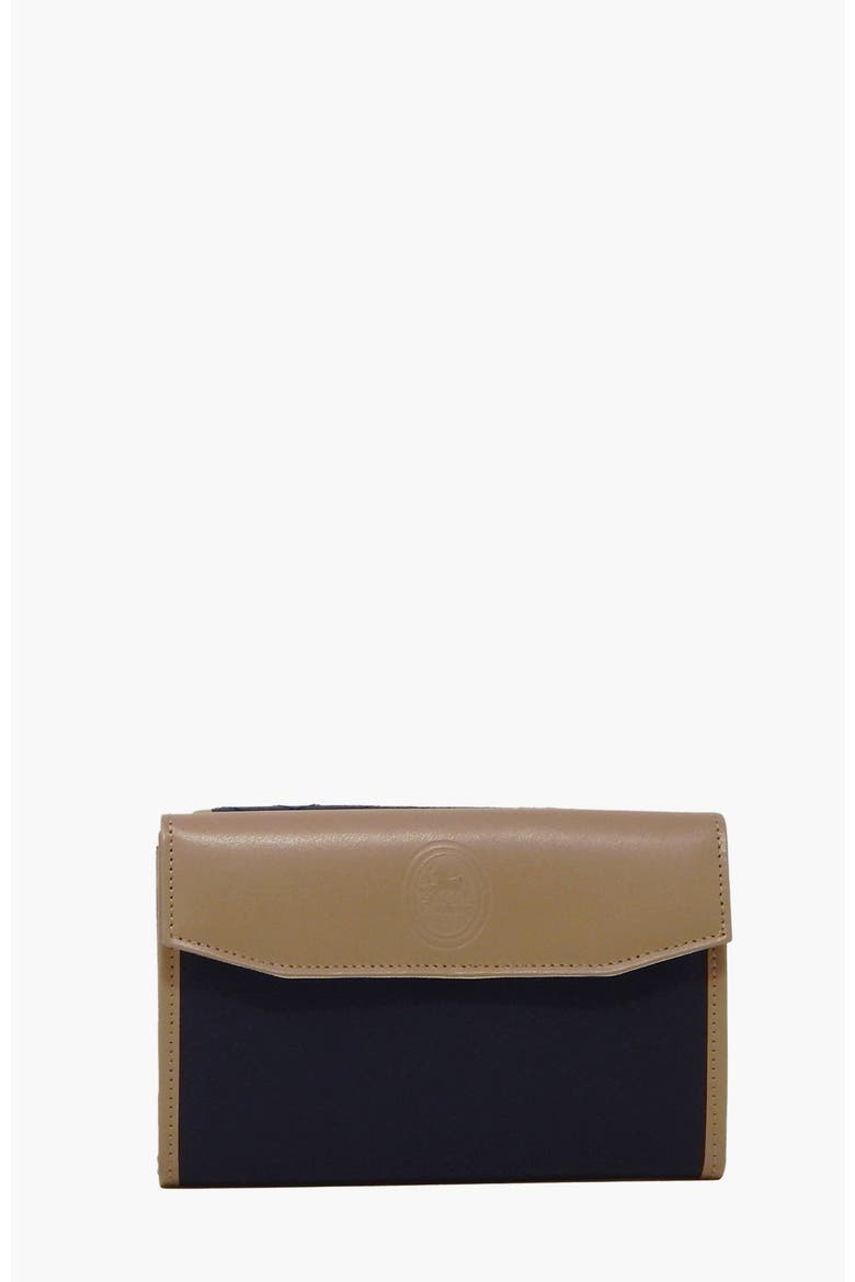 Charming Wallet 221, Alternate, color, Navy / Beige