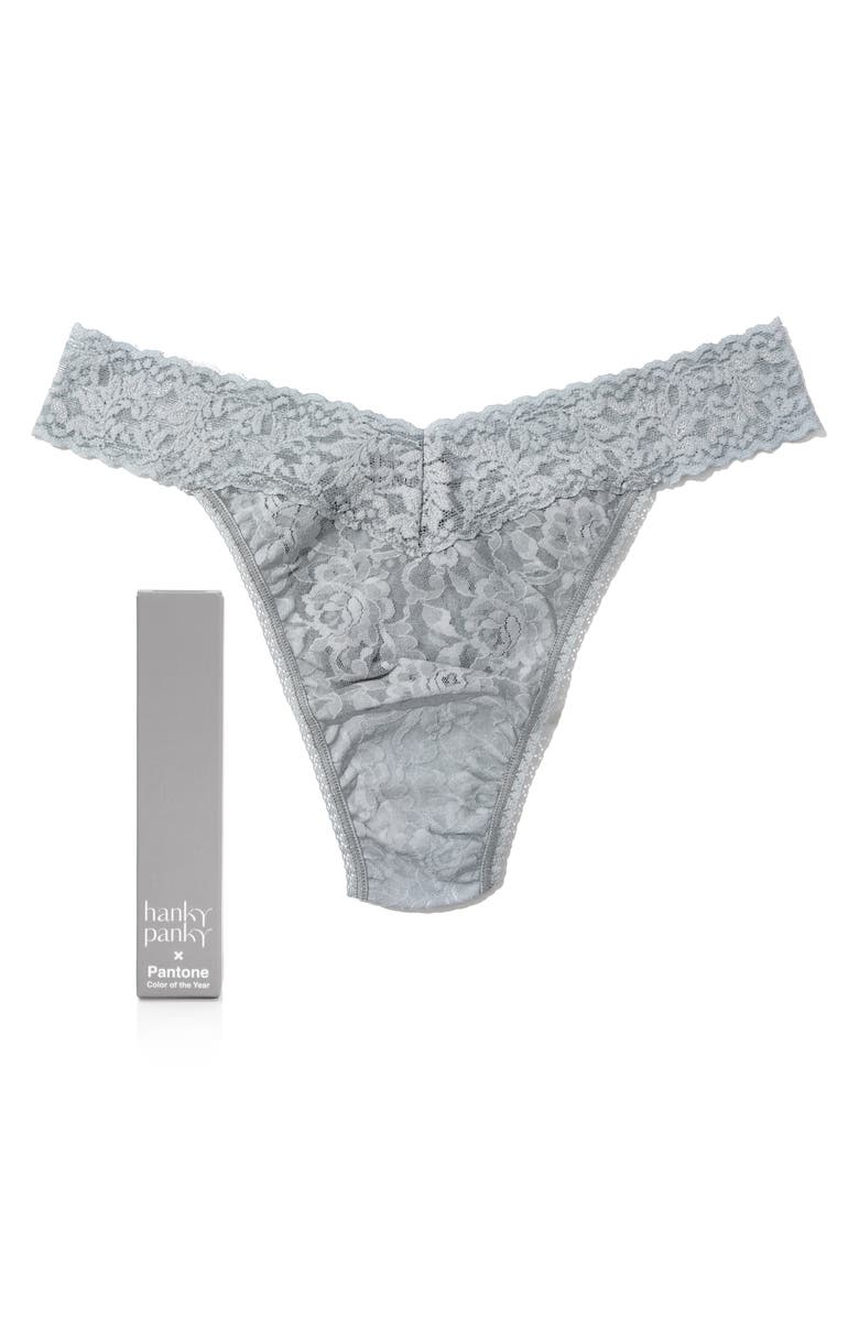 Hanky Panky x Pantone Color of the Year Signature Lace Original Rise Thong, Main, color, 