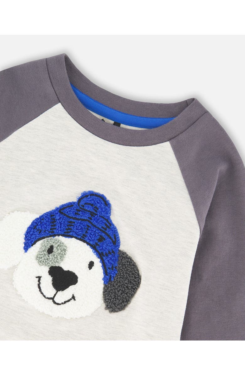 Deux par Deux Raglan Sleeve Organic Cotton Jersey Tee, Alternate, color, Light Heather Gray