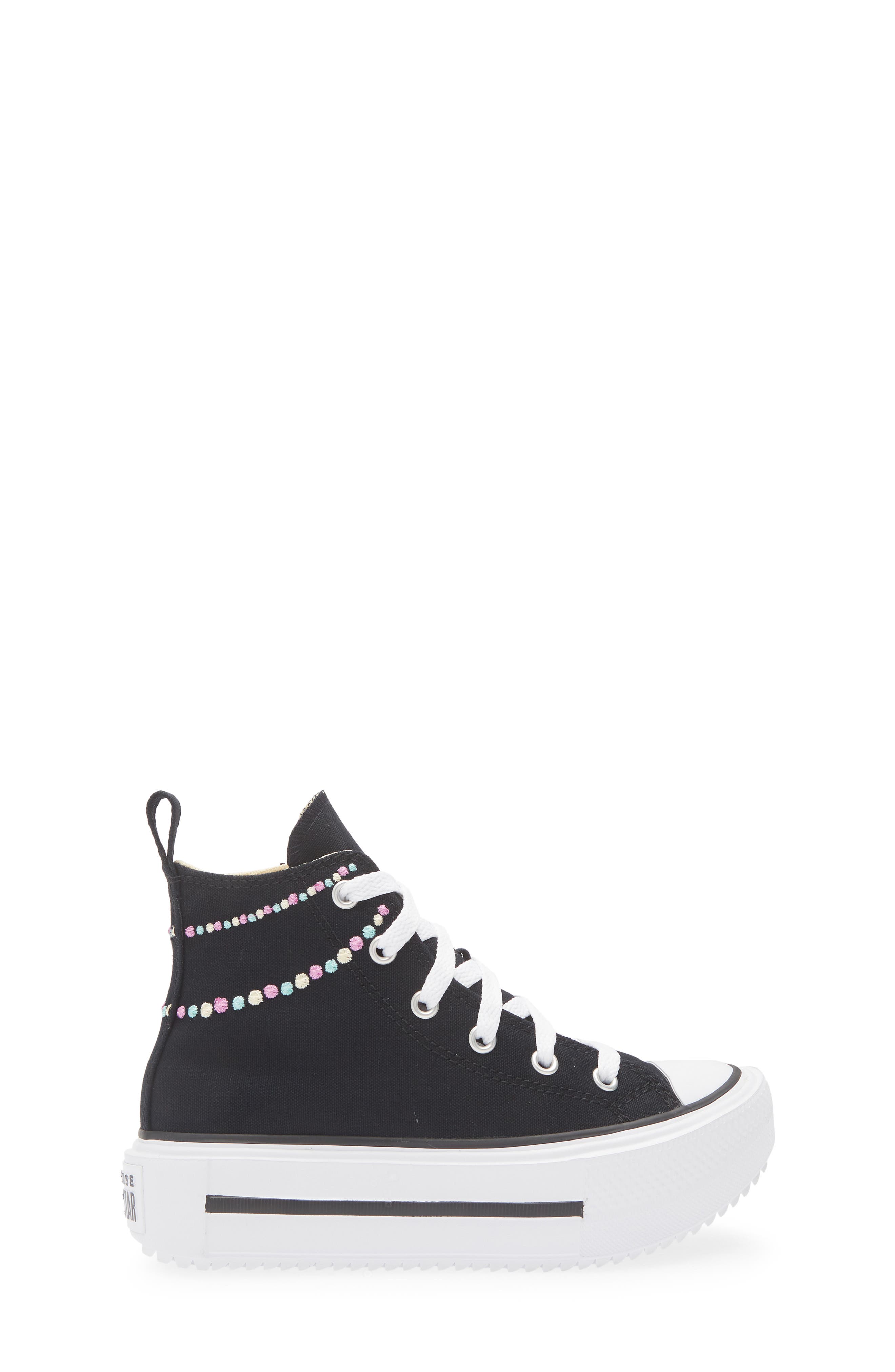 Converse Kids' Chuck Taylor<sup>®</sup> All Star<sup>®</sup> Lift Platform Sneaker, Alternate, color, Black/ Orchid/ White
