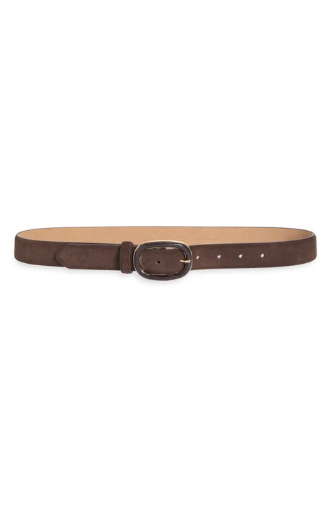 Cassidy Covered Buckle Suede Belt