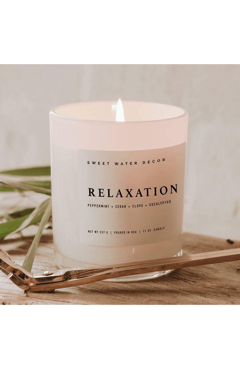 SWEET WATER DECOR 11oz White Jar Candle - Spa Scents, Alternate, color, Relaxation