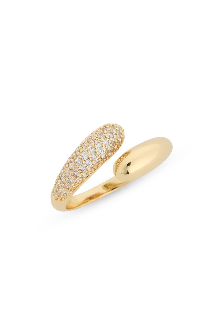 CZ Bypass Ring, Main, color, CLEAR- GOLD