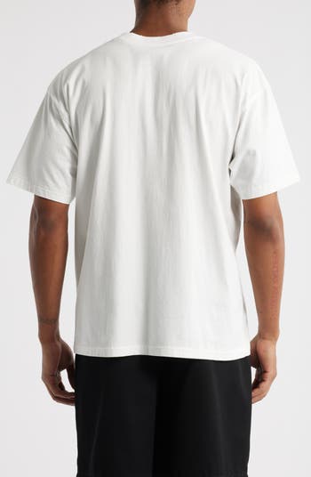 Athletic Distressed Logo Cotton Graphic T-Shirt