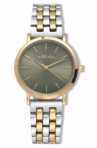 Ettika Classic Round Dial Two-Tone Bracelet Watch