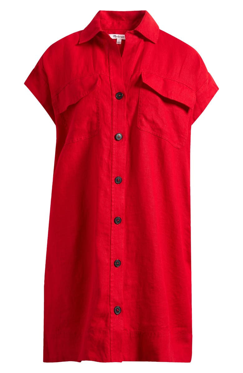 Madewell Linen Utility Shirtdress, Alternate, color,