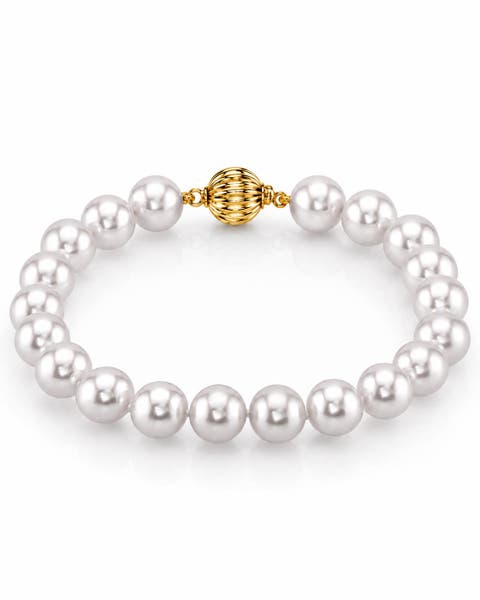 7.0-7.5mm Akoya White Pearl Bracelet - AAA Quality