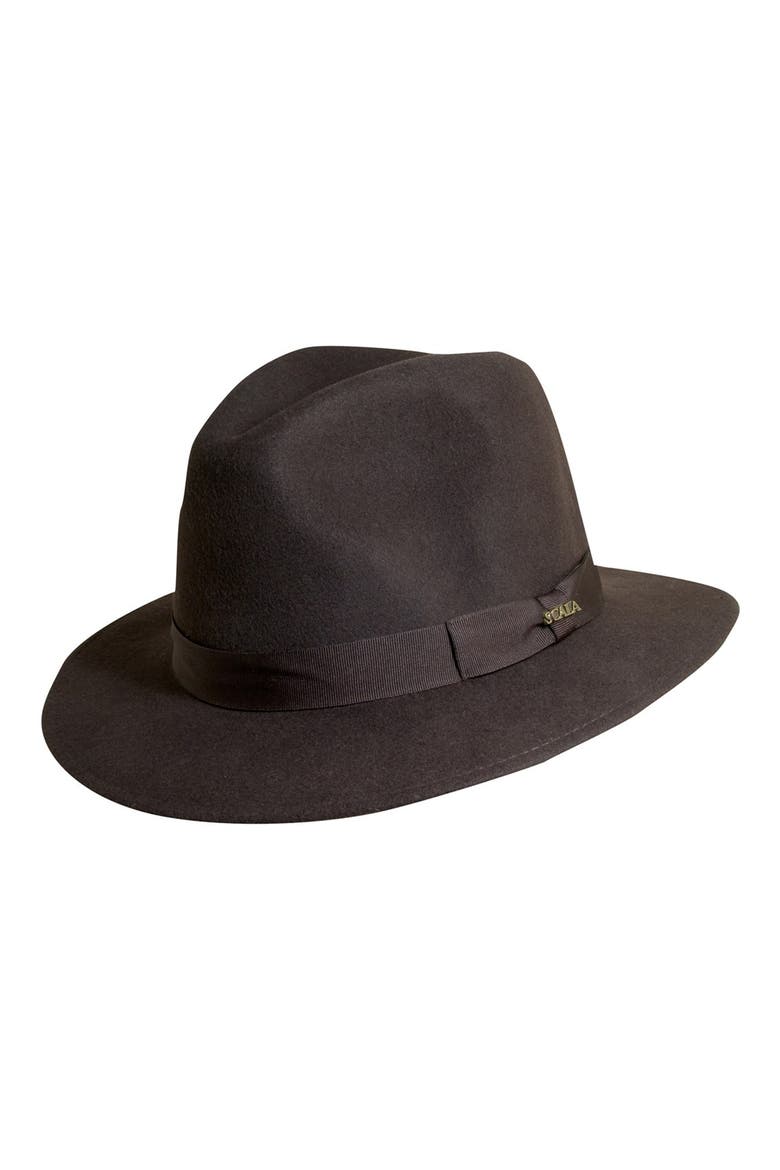 'Classico' Crushable Felt Safari Hat, Main, color, CHOCOLATE
