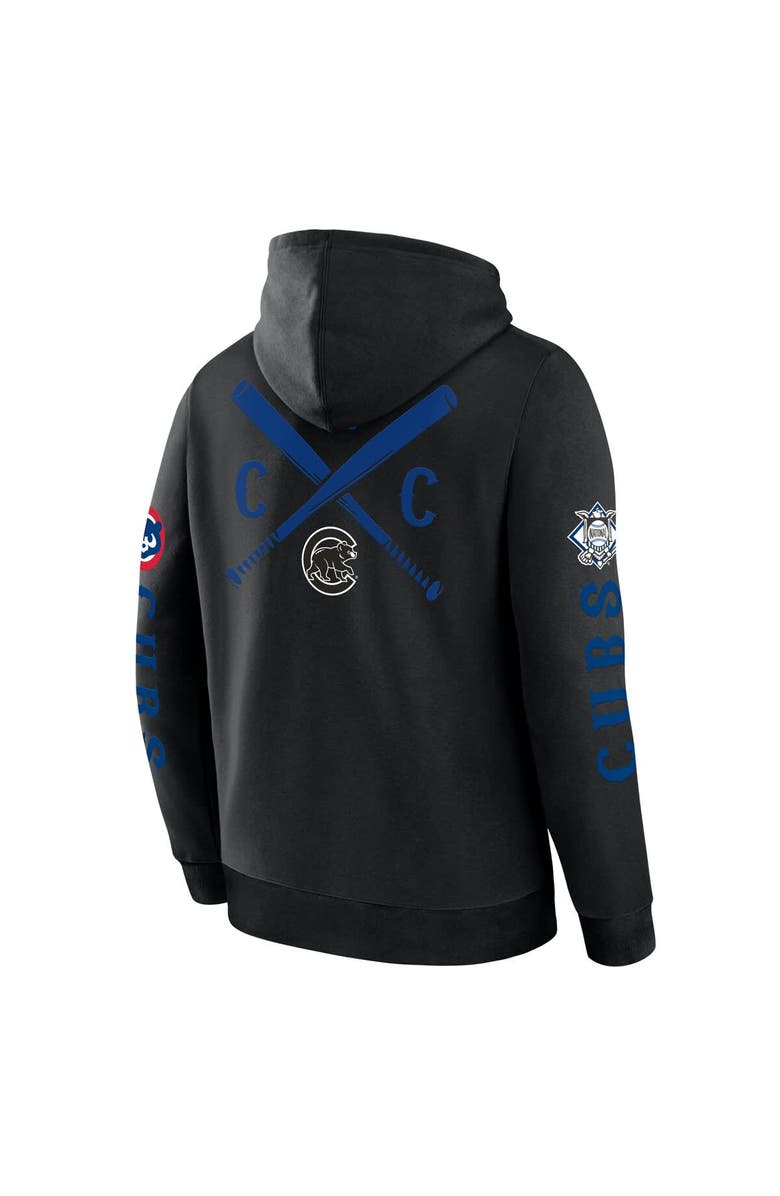 FANATICS Men's Fanatics  Black Chicago Cubs Big City Legacy Fleece Pullover Hoodie, Alternate, color, 