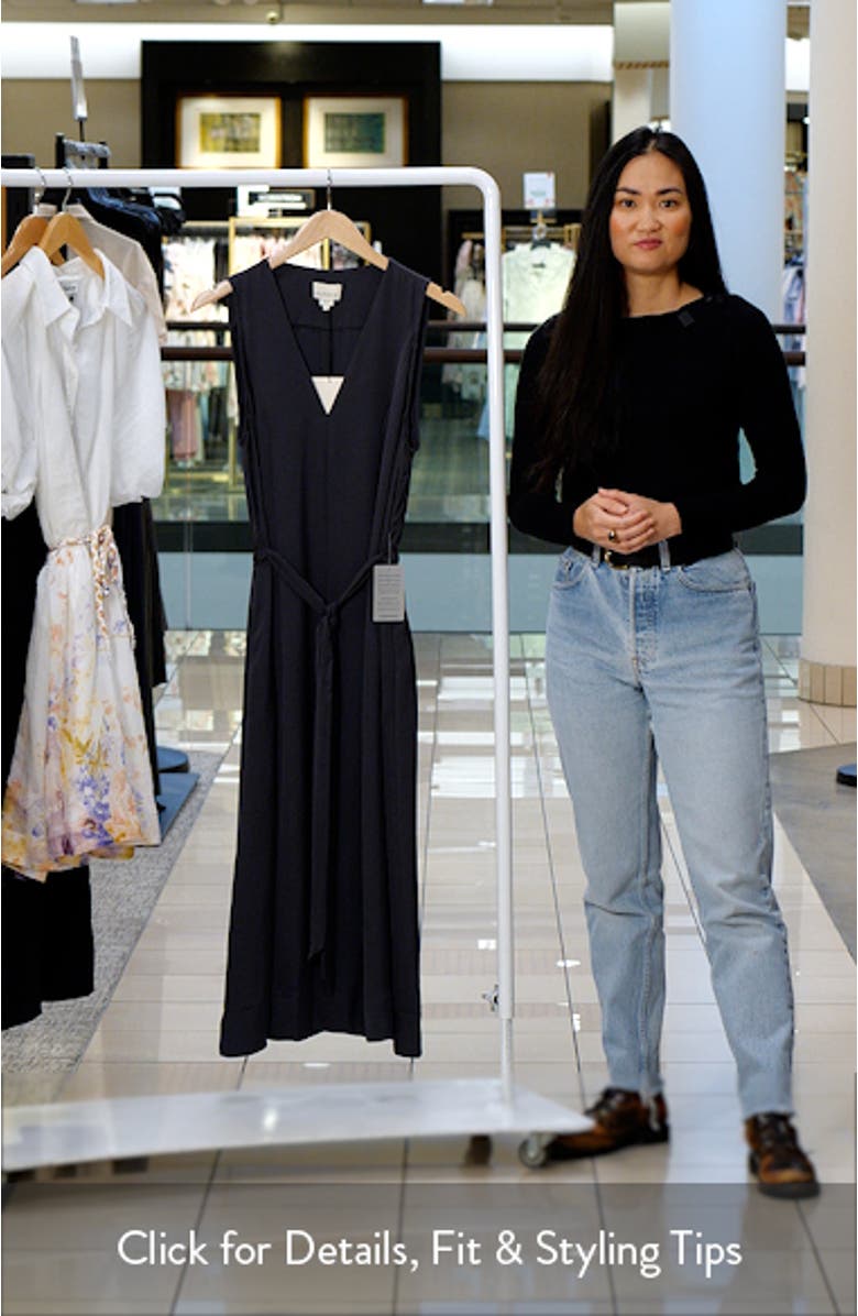 Sleeveless Belted Midi Dress, sales video thumbnail