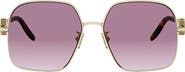Fendi FF Diamonds 58mm Gradient Square Sunglasses