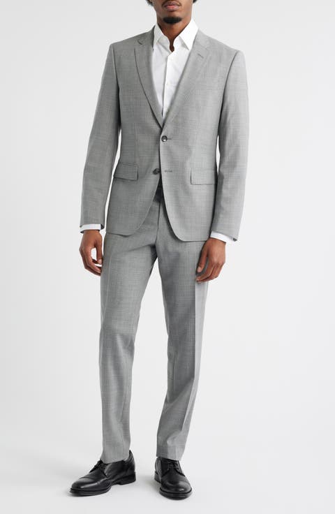 Huge Slim Fit Grey Mélange Suit (Regular, Short & Long)