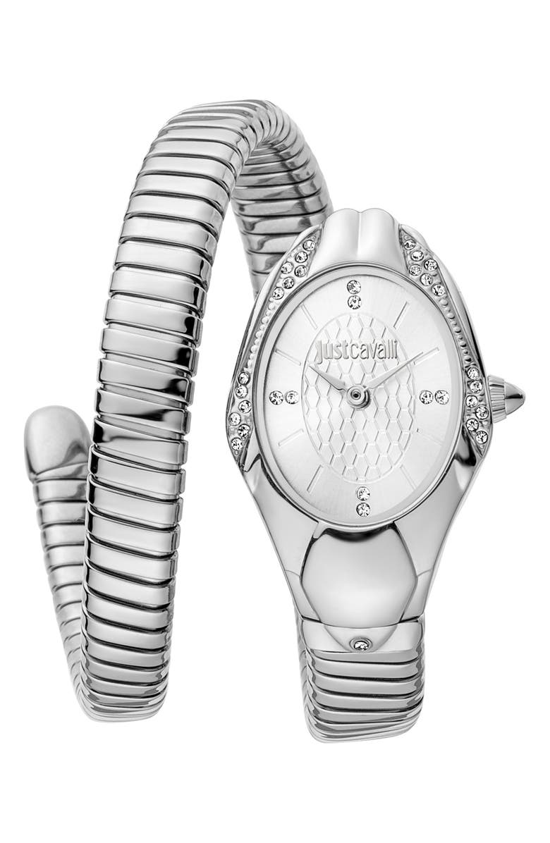 Just Cavalli Snake Bracelet Watch, 22mm x 35mm, Main, color,