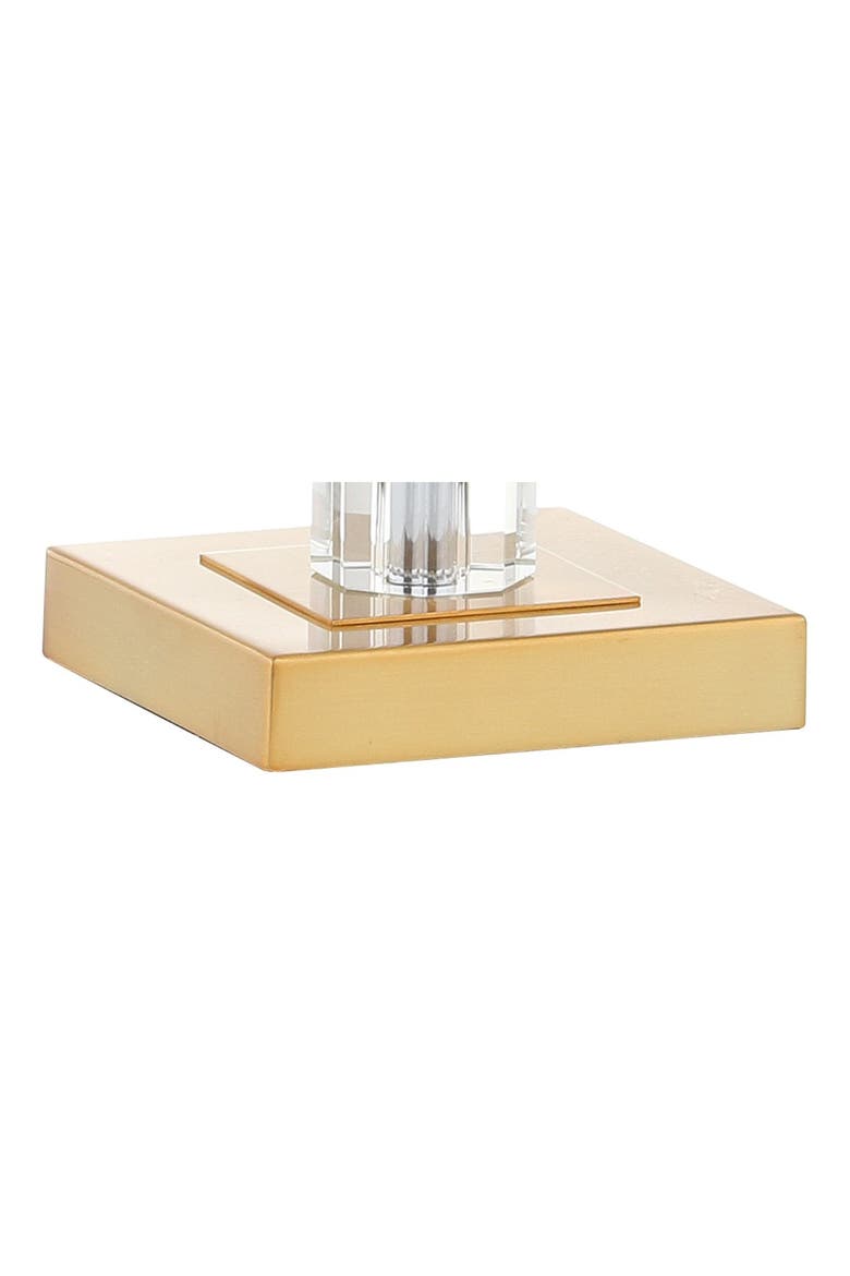 Claire 28.5" Crystal LED Table Lamp, Clear/Brass, Alternate, color, Clear/Brass Gold