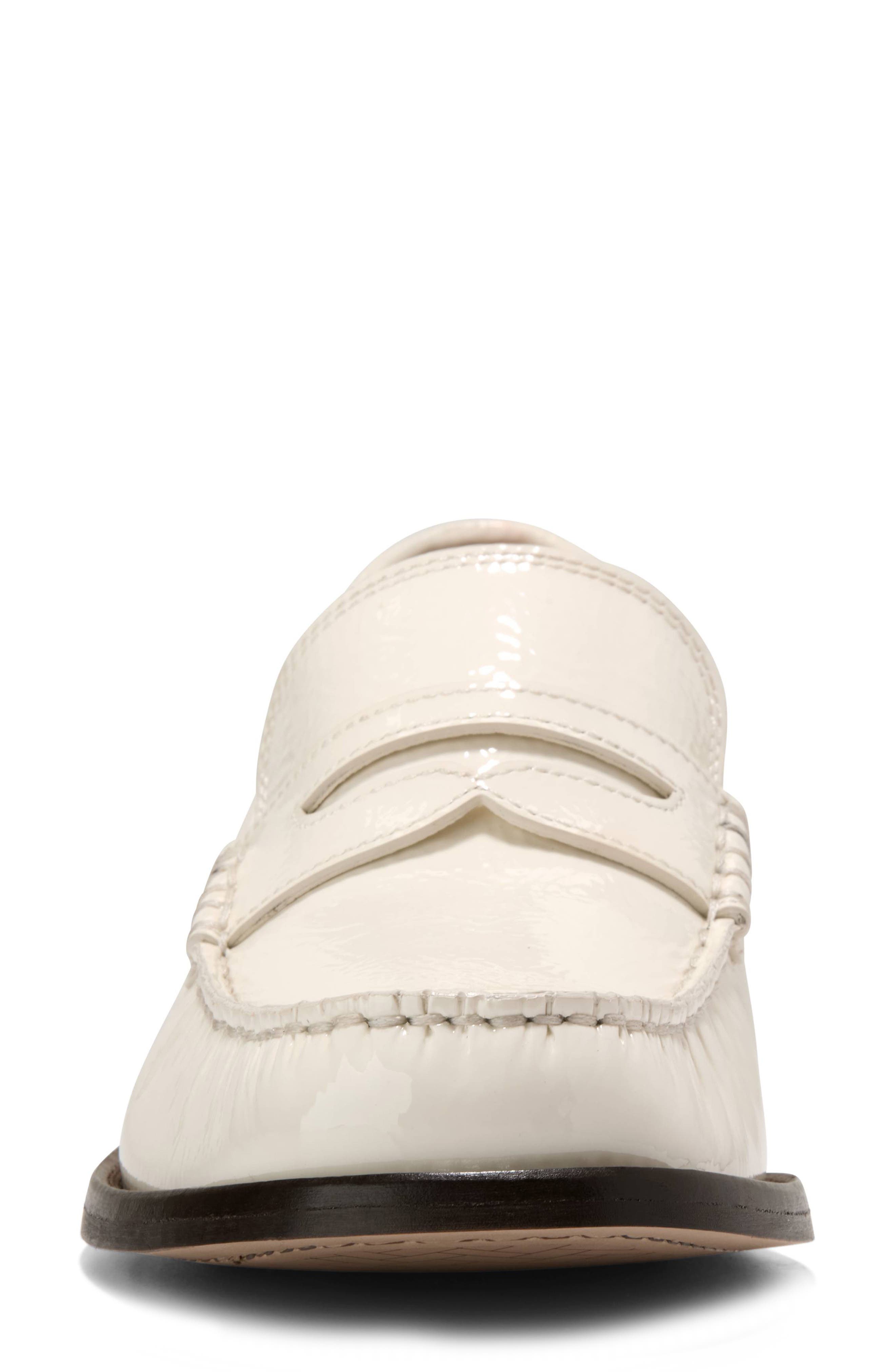 Cole Haan Lana Luxe Penny Loafer, Alternate, color, Ivory Crinkle Patent