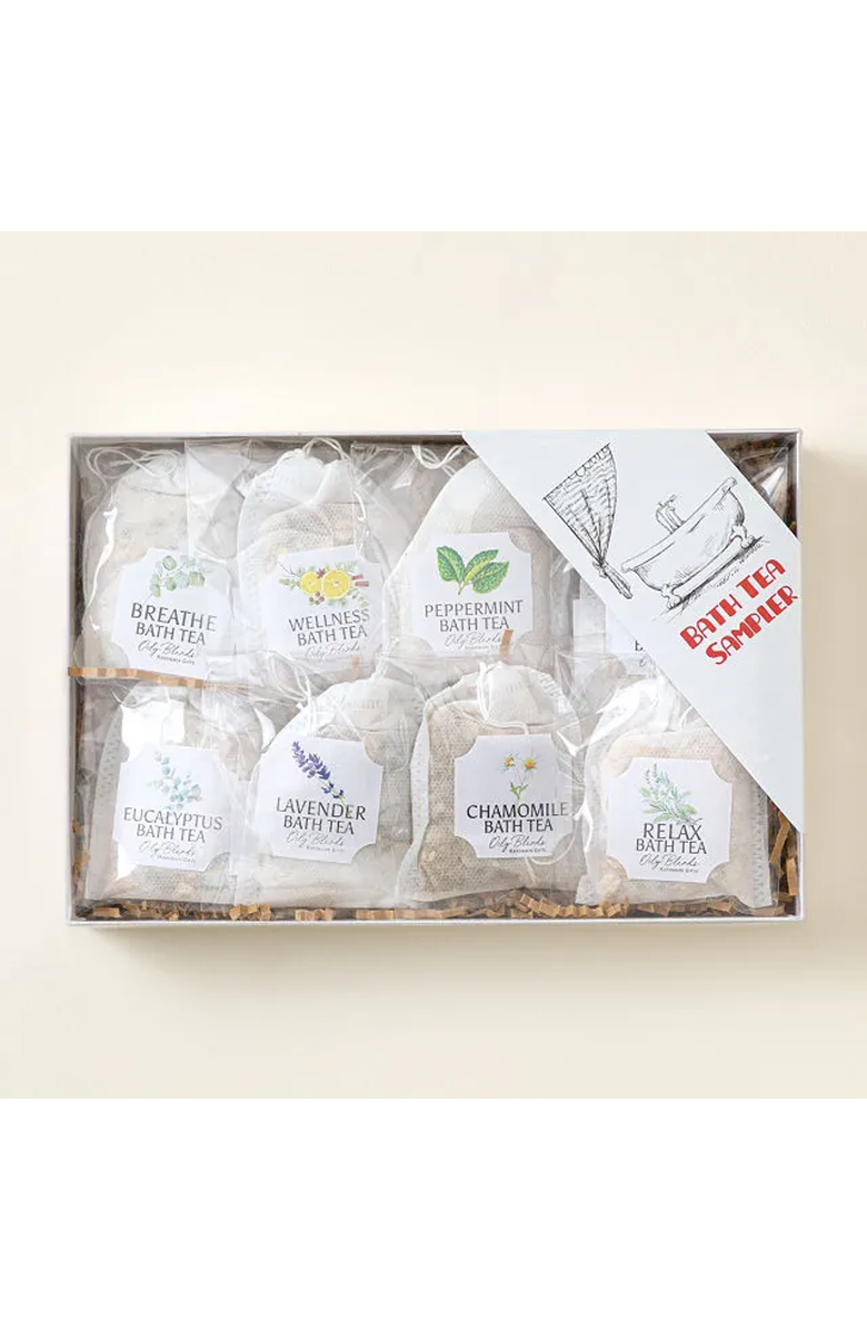 Uncommon Goods Bath Tea Gift Set by Oily Blends, Alternate, color, White