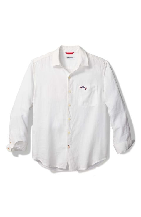 Marline And Stripes Button-Up Shirt (Big & Tall)