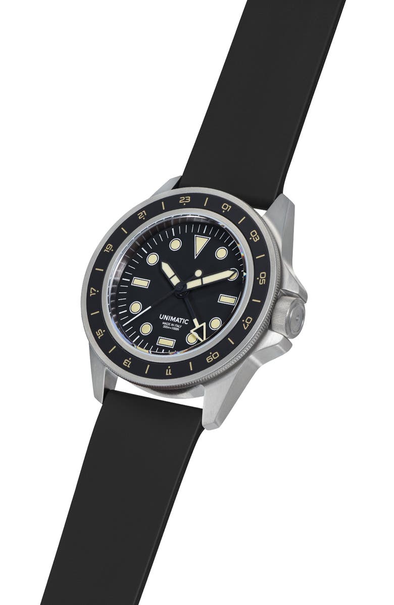 UNIMATIC Diving Heritage Diving Watch, 41.5mm, Alternate, color, Black