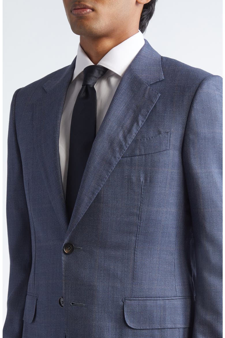 Plaid Centoventimila Wool Suit, Alternate, color, BLUE