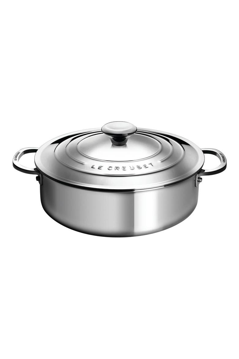 Signature 4.5-Quart Stainless Steel Rondeau, Main, color, SILVER