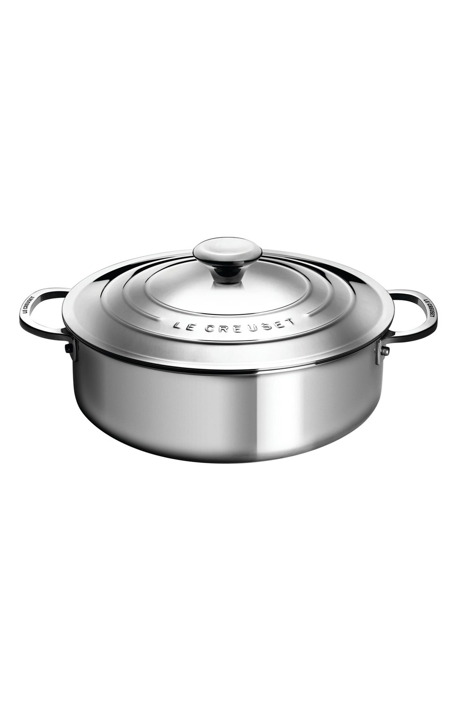 Le Creuset Signature 4.5-Quart Stainless Steel Rondeau - Silver