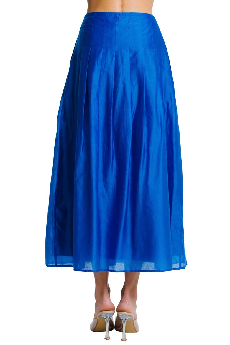 Pheona A-Line Midi Skirt, Alternate, color, BLUE