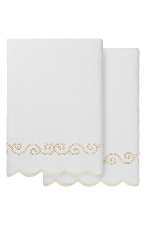 Symmetra Scallop 2-Piece Bath Towel Set