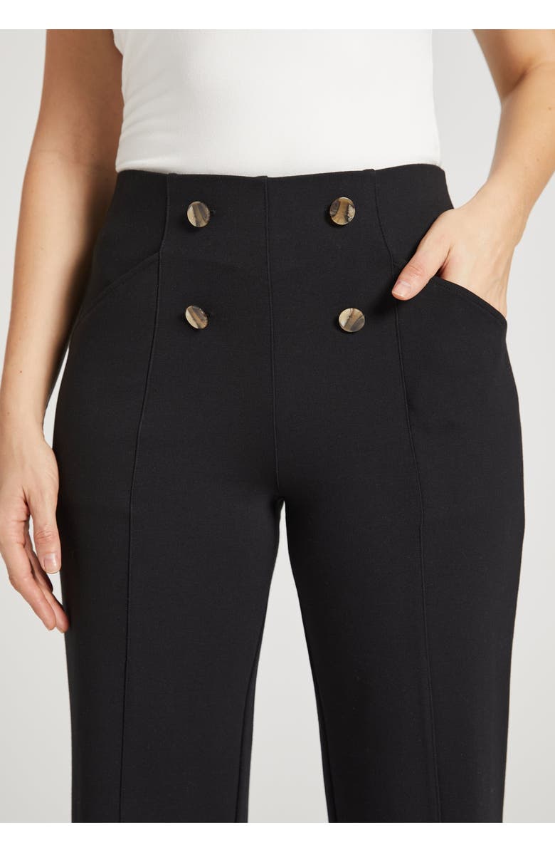 Betabrand Atlantic DPYP Dress Pant Yoga Pants Wide Leg, Alternate, color, Black