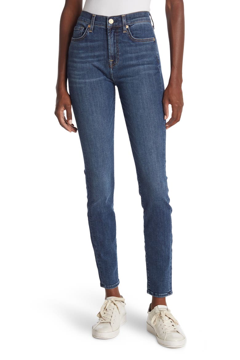 High Waist Gwenevere Skinny Jeans, Main, color, CAMBRIDGE