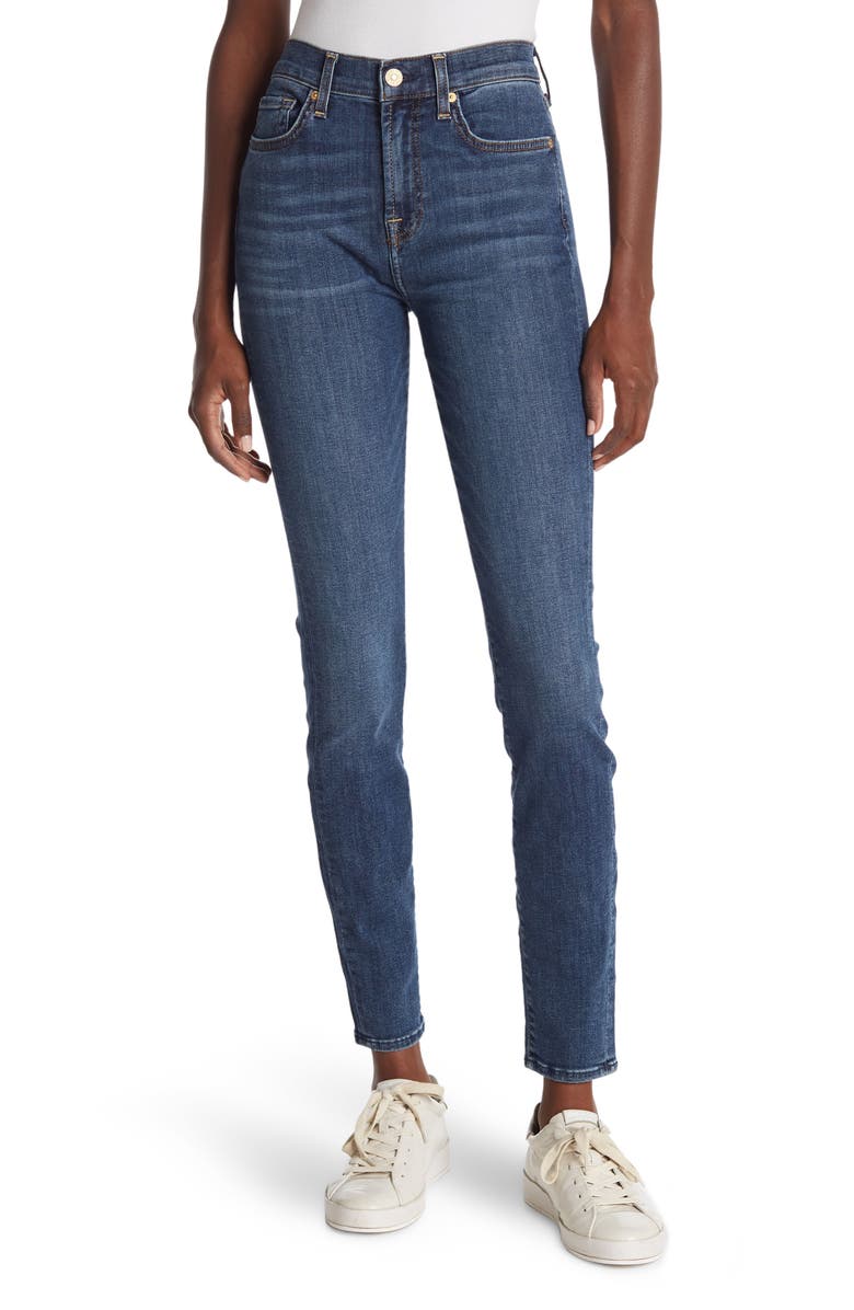 7 For All Mankind High Waist Gwenevere Skinny Jeans, Main, color, 