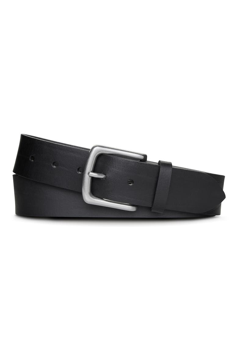 Essential Leather Belt, Main, color, BLACK