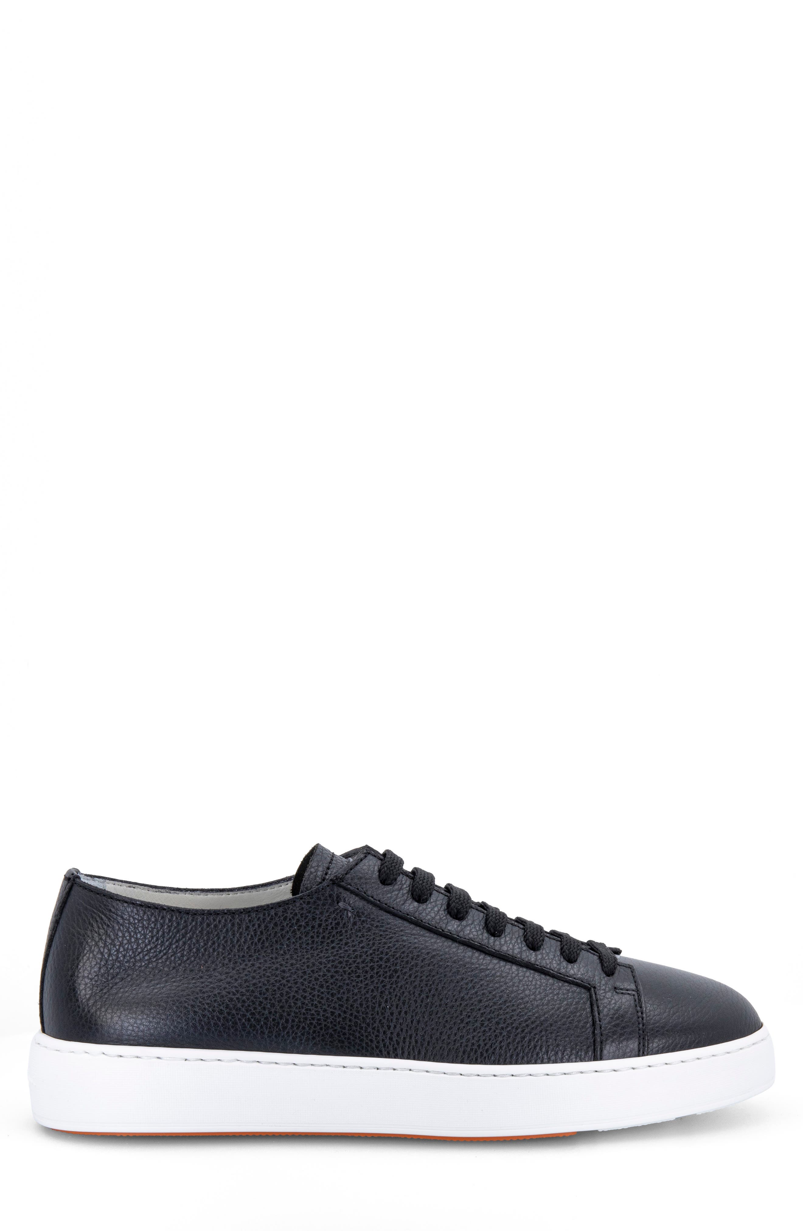 Santoni Biking Low Top Sneaker, Alternate, color, Black