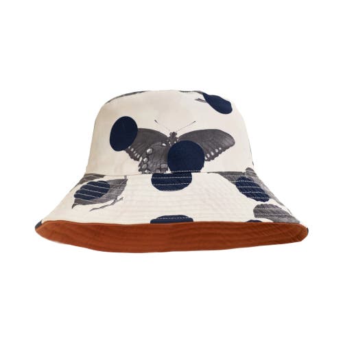 Lost Pattern Nyc "noir Floral" Reversible  Bucket Hat In Neutral