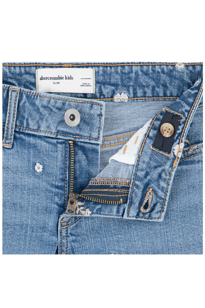 Kids' Floral Toss Denim Shorts, Alternate, color, CABIN BLUES