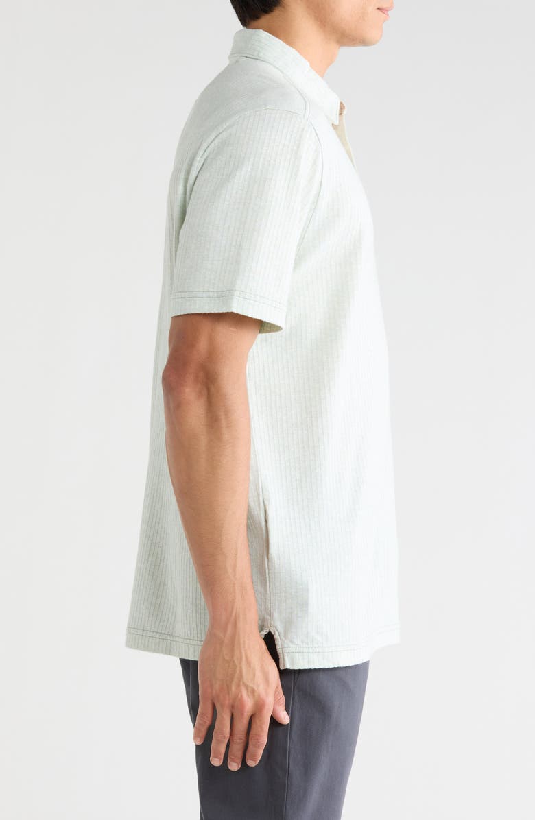 Tommy Bahama Luzia Beach Stripe Cotton Polo, Alternate, color, Light Rosemary Heather